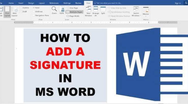 How to Insert Signature in Microsoft Word