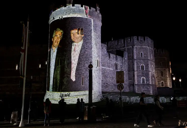 projections of their images onto the castle walls