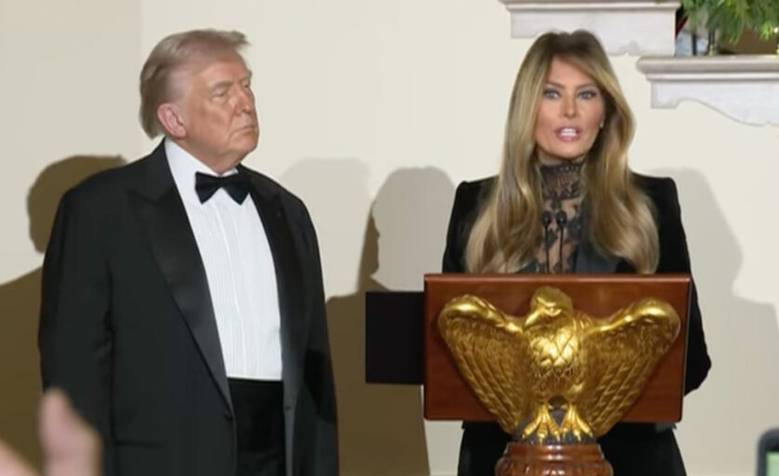 Melania Trump delivers speech at the annual White House Congressional Ball